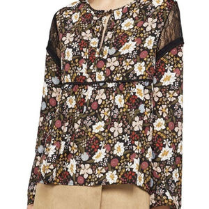 BCBGENERATION Floral Printed Long Sleeve Top